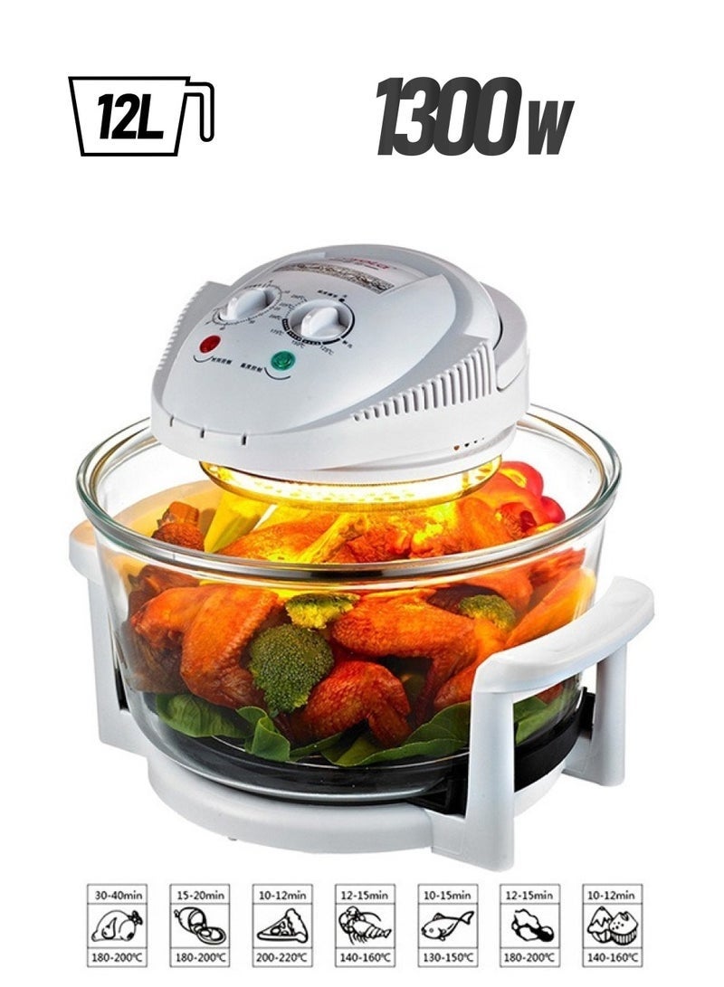 Bukela Healthy Kitchen Turbo Air Fryer, 12L 1300W Oilless Air Fryer Easy Operation - Image 1